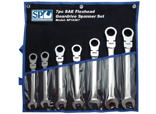 SP - SPANNER SET FLEXHEAD GEARDRIVE ROE SAE 7PC 